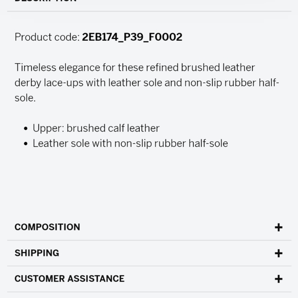 Prada Brushed leather derby shoes 9.5 - Picture 13 of 13